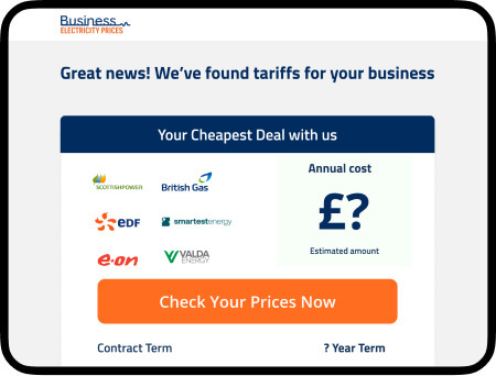 comparing business electricity rates on screen.