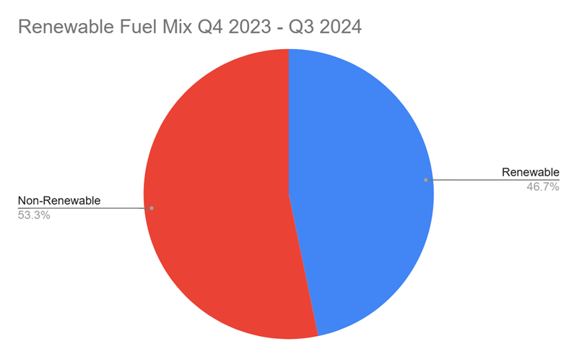 Renewable Energy Fuel Mix 2024